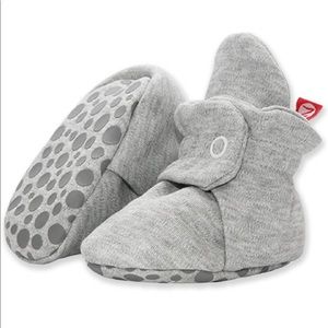 Zutano Organic Cotton Baby Booties With Gripper Soles, Soft Sole Baby Shoes